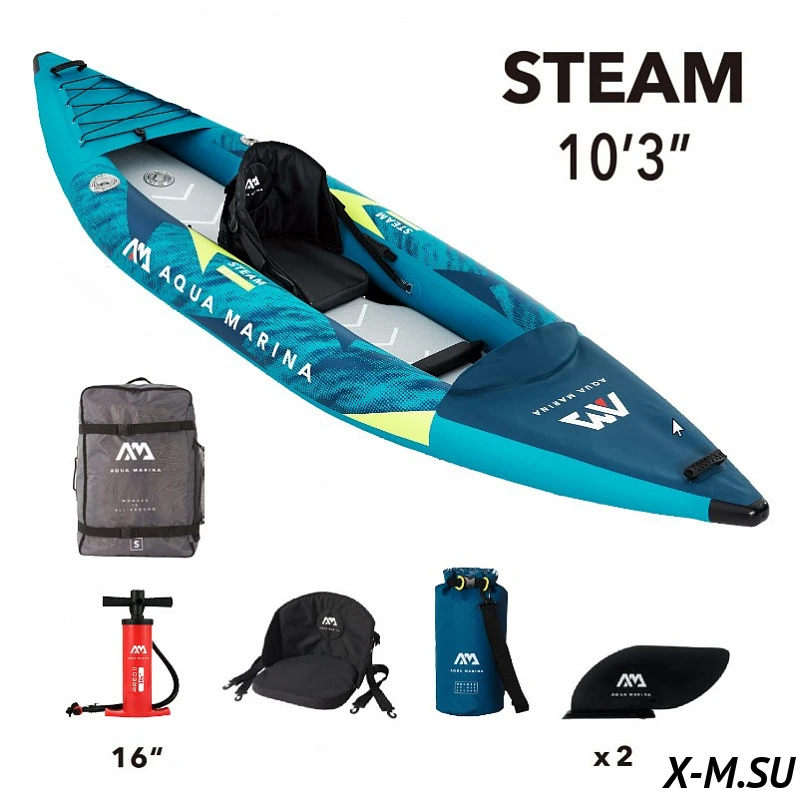 Каяк надувной одноместный AQUA MARINA Steam-312 Каяк надувной одноместный AQUA MARINA Steam-312