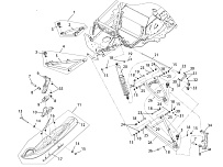 Подвеска передняя и лыжа для S10300100 снегохода ТАЙГА АТАКА 551 II