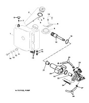 Впрыск масла (S/N-USA-0G301751/BEL-9885505 и выше) 2-Х ТАКТНОГО ПЛМ MERCURY 75 Серийный номер от 9793577 до 0P016999