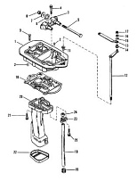 Выхлопная труба 2-Х ТАКТНОГО ПЛМ MERCURY 60 Серийный номер от 9683055 до 9885344