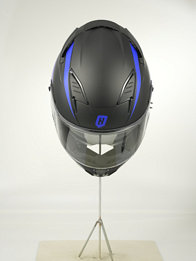 Шлем интеграл HETOSHI FF938 double visor Цв.Черно-синий Матовый р.XL