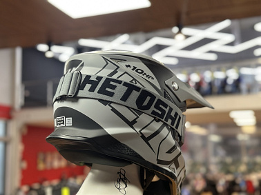 Шлем кроссовый HETOSHI OF836 EXOSS CROSS PRO MX289 цв.Серый с черными вставками Матовый р.XS