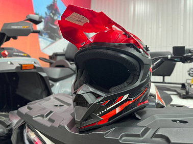 Шлем кроссовый HETOSHI AD3-12 цв. Черно-красный  р. S