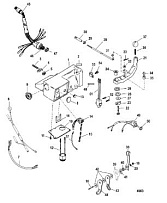 Ручки руля комплект 2-Х ТАКТНОГО ПЛМ MERCURY 55 Серийный номер от 0T980000 и выше