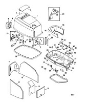 Капот 2-Х ТАКТНОГО ПЛМ MERCURY 60 Серийный номер от 0P017000 до 0P325499
