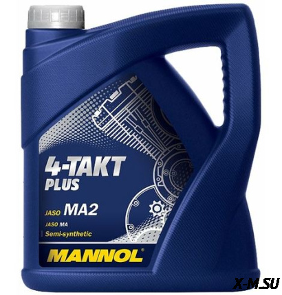 Масло Mannol моторное 4T п/с 10w40 PLUS  4л