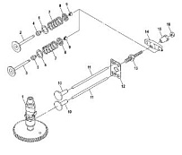 Распредвал и клапаны, Serial # 0R318096 и выше 4-Х ТАКТНОГО ПЛМ MERCURY 2.5 Серийный номер от 0R131842 и выше