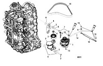Генератор / Ремень 4-Х ТАКТНОГО ПЛМ MERCURY 135 Серийный номер от 1B517159 и выше