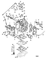 Блок цилиндров 4-Х ТАКТНОГО ПЛМ MERCURY F15 Серийный номер от 0G590000 до 0G760299
