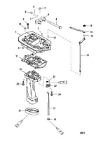 Выхлопная труба 2-Х ТАКТНОГО ПЛМ MERCURY 55 Серийный номер от 0P325500 и выше